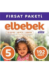 ELBEBEK ELİTE Bebek Bezi 5 Numara Junıor 192 Adet