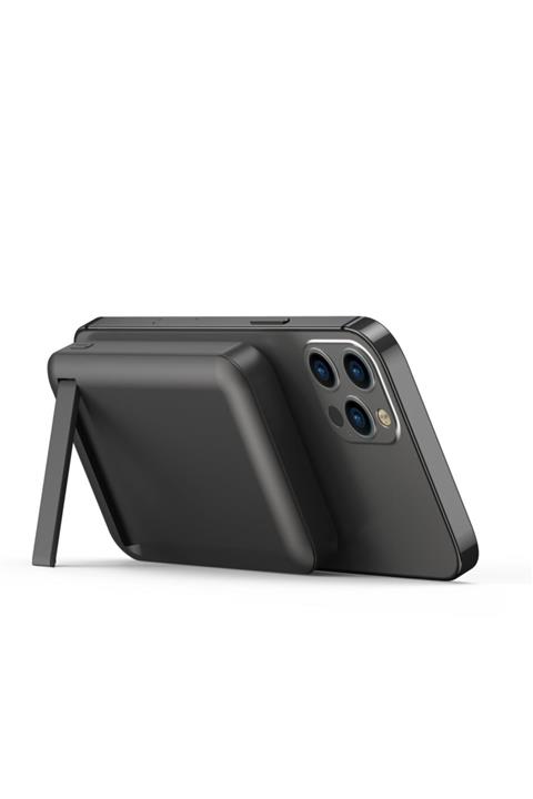 AktarMobile 10000 Mah 15w Magsafe Kablosuz Powerbank Pd+usb Qc Hızlı Şarj Cihazı Standlı Mıknatıslı Wireless