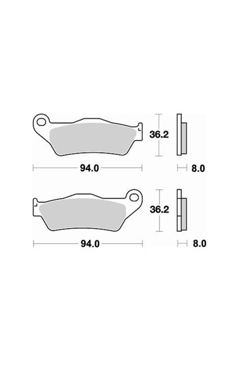 Moto Adv Garage Ducati 950 Multistrada Arka Fren Balatası Sinterli Braking