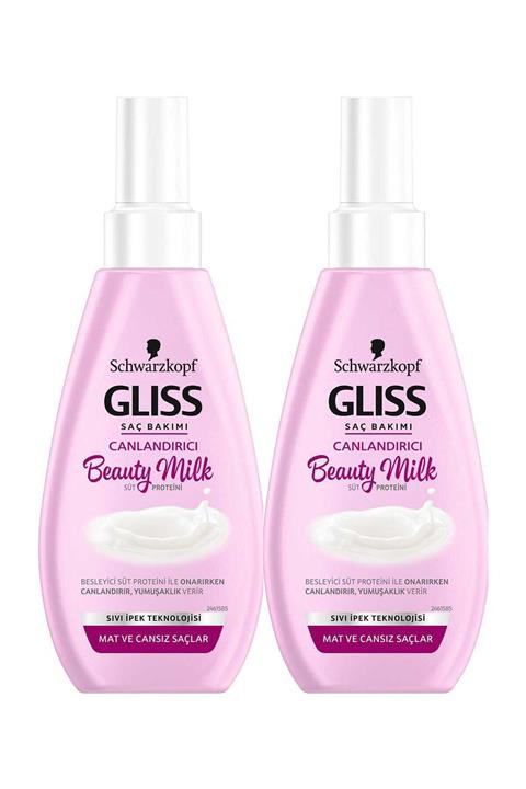 Gliss Beauty Milk - Canlandırıcı Saç Bakım Sütü 2'li