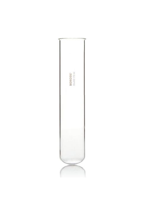 Borosil Cam Deney Tüpü(TEST TUBE) - 38x200 Mm - 10 Adet/paket - 100% Boroksilat - Isıya Dayanıklı - 170ml