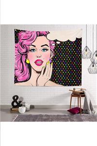 Realhomes Pop Art Retro Desenli Modern Duvar Halısı Tapestry