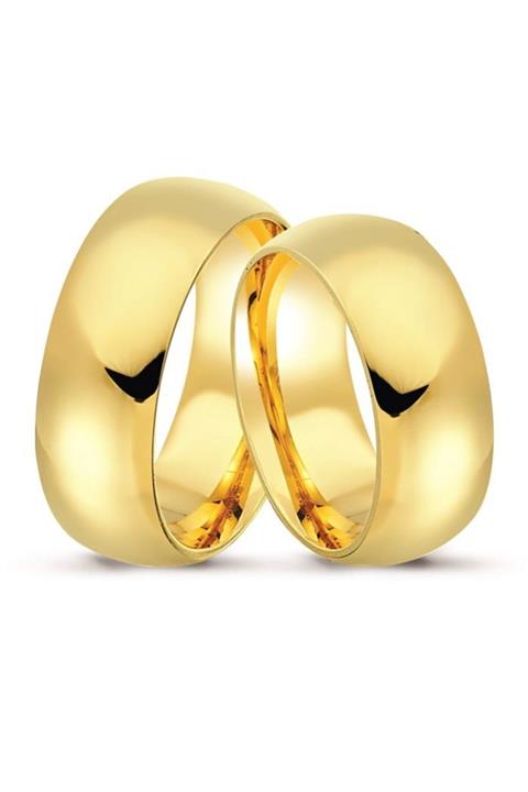 MİLET KUYUMCULUK 7mm Sarı Düz Bombe Klasik Alyans