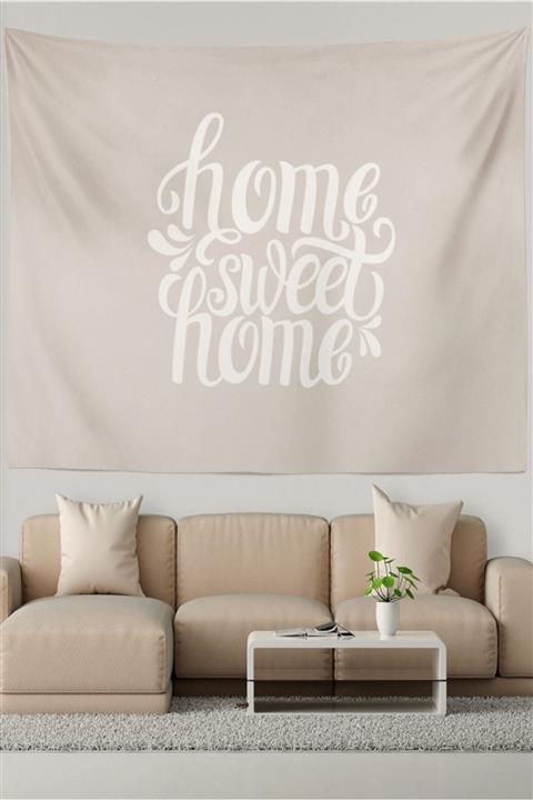 Ysahome Vizon Zeminde Home Sweet Home Desenli Duvar Örtüsü