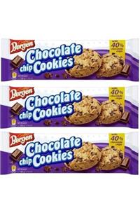 BERGEN Cookies Çikolata Parçacıklı Kurabiye 100gr 3 Adet