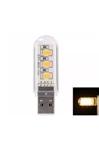 ZAUSS 3 Led Günışığı Taşınabilir Mini Usb Led Lamba 5730 Smd Kamp Stick Led