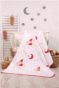 mellowbabystore Kırmızı Büyük Puanlı Uyuyan Ayı Desenli Bebek Pikesi