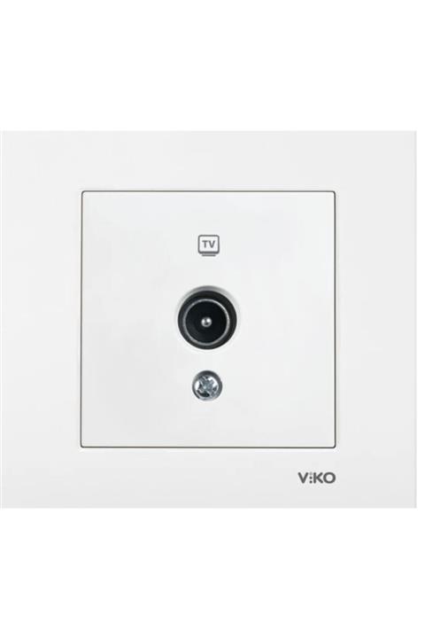 VİKO Karre Beyaz Tv Prizi Sonlu (çerçeveli)