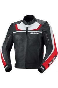 IXS Shertan Black-red-whıte Deri Motosiklet Ceketi