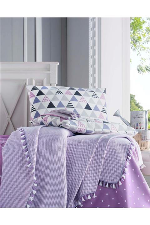 Evim Home Püsküllü Pike Yatak Örtüsü Takımı