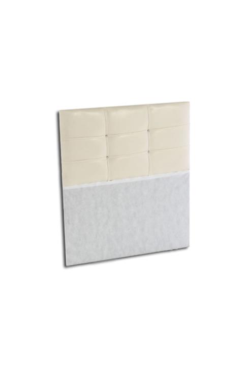 Sawoli Home Tek Kişilik Krem Deri Yatak Başlığı,baza Başlığı 90 Cm