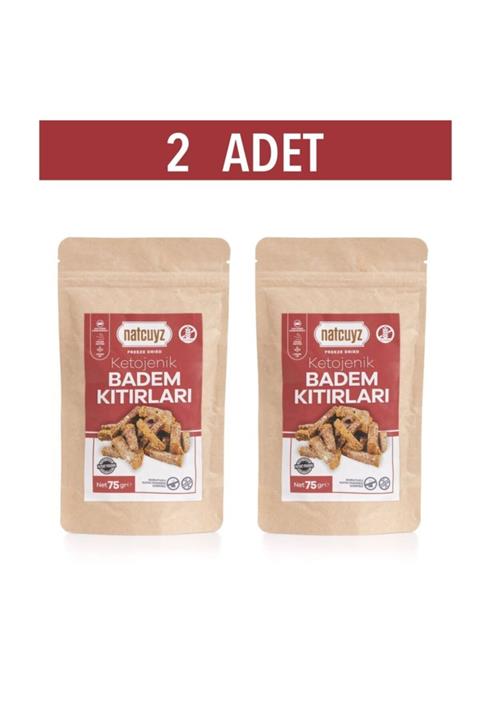 NATCUYZ Glutensiz Ketojenik Badem Kıtırları 75 gr (2 ADET)