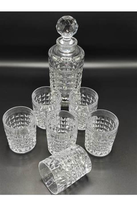 HibanaHome İthal Kristal Özel Koleksiyon Viski Seti 1+6 Parça
