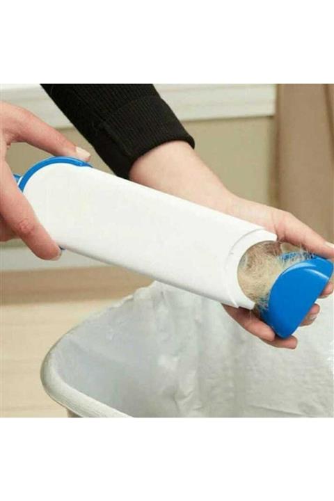 Birdoludukkan Hazneli Kendini Temizleyen Toz Tüy Toplama Fırçası