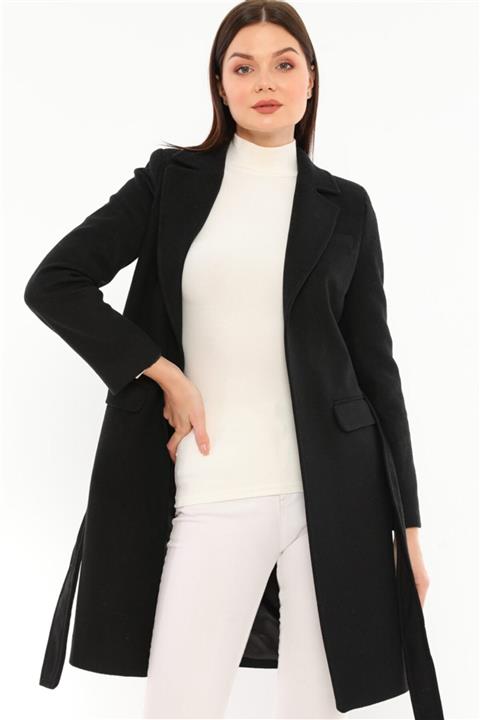 Dewberry Z6673 Kadın Palto Siyah