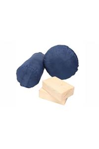 Zunkla Meditasyon Minderi - Yoga Bolster Minderi - 2 Adet Ahşap Yoga Blok