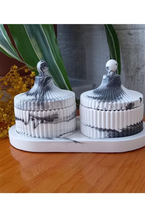 trendekor20 Özel Tasarım El Yapımı Bitkisel Sandal Aromalı Mum Seti