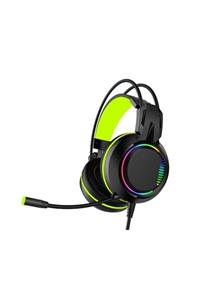 Rampage Rm-k25 Lunatıc Pro Siyah/yeşil 7,1 Usb Surround Gaming Oyuncu Mikrofonlu Kulaklık