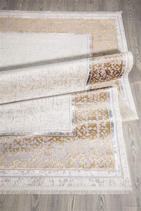 SULTAN HALI Sarı Parlak Bordürlü Halı