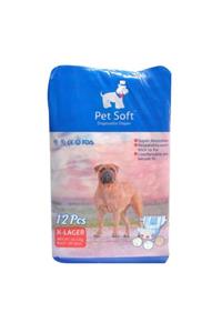 Mixpet Pet Soft Köpek Için Alt Tuvalet Bezi Xlarge 38-58cm 12 Li