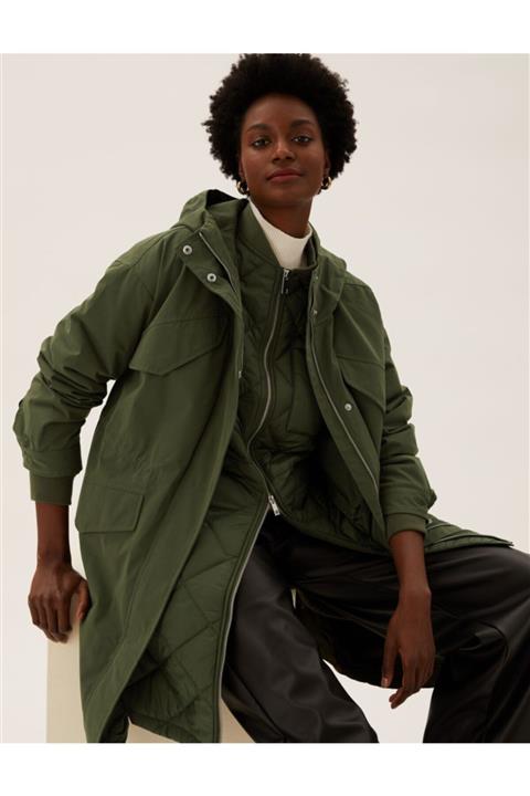 Marks & Spencer Relaxed Fit Kapüşonlu Parka