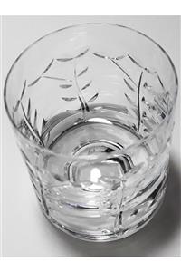Güler Kristal İmalat El Işliği Kristalleşmiş Soğuk Kesme Zeytin Dalı Dekor Viski Bardağı 6 Adet