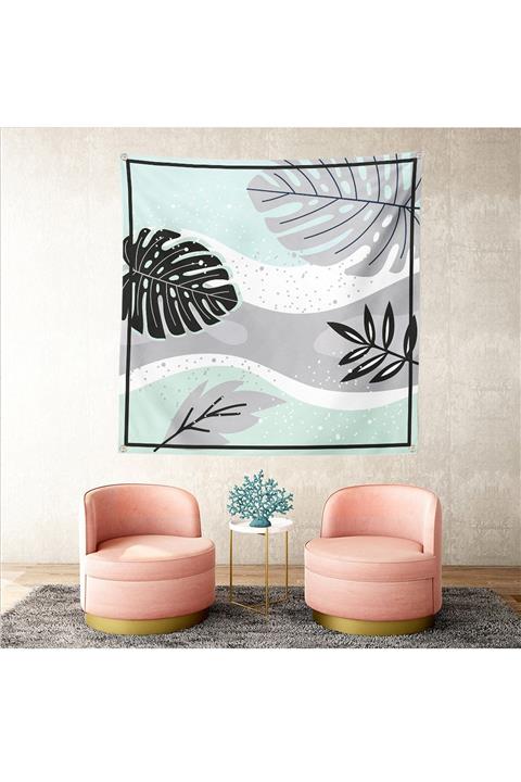 Realhomes Modern Amazon Yaprakları Özel Tasarım Tapestry Duvar Halısı