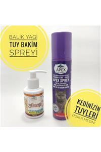 ozzipetshop Kedilerde Tüy Dökülmesi Problemi Için ( Omega 3 Balık Yağı Ve Tüy Bakım Spreyi ) Seti