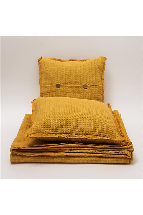 ROMANESQUE Aurora %100 Pamuklu Çok Amaçlı Pike Örtü Seti