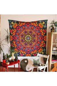 WANDER TAPESTRY 60'lar Saykodelik Mandala Duvar Örtüsü Tapestry 75x75 cm