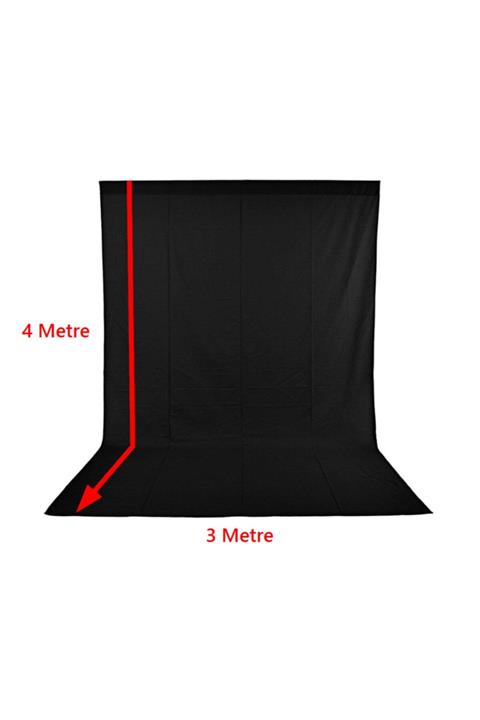 Lens Black Screen Siyah Fon Perde 300x400 Cm Ürün Fotoğraf Çekimi Stüdyo Youtube Tiktok Için Arkaplan