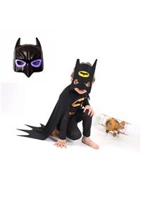 Batman Işıklı Maskeli Çocuk Kostümü - Pelerinli Ve 2 Adet Maskeli