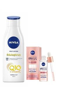 Nivea Q10 Sıkılaştırıcı Vücut Losyonu 250 ml&cellular Şekillendirici Çift Fazlı Bes. Yağ Iksiri 30ml