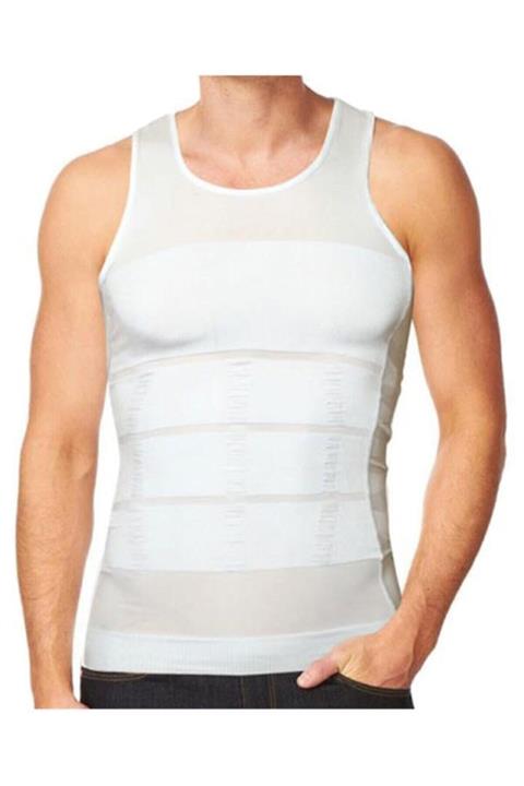 bejamonti Erkek Beyaz Slim N Lift Korse Atlet Tipi Toparlayıcı Göbek Incelten