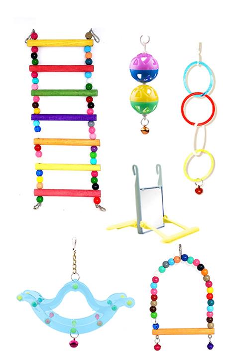 SM Pet Mega 6'lı Kuş Oyuncak Paketi