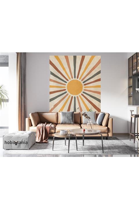 Hobimania Vintage Sun Duvar Örtüsü 150x100 Cm Duvar Dekorasyon Moda