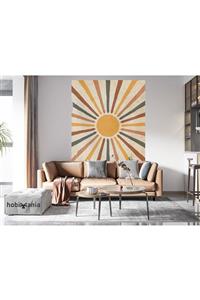 Hobimania Vintage Sun Duvar Örtüsü 150x100 Cm Duvar Dekorasyon Moda