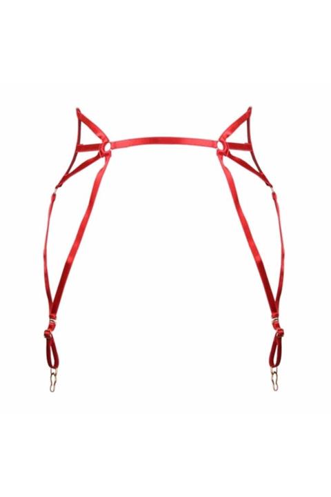 The She Deri İç Giyim Büyük Beden Yeni Model Lastik Jartiyer Harness - Apftbs153