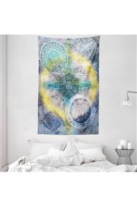 Rengirenk Astroloji Mikrofiber Duvar Halısı Burç Simgeleri Temalı Fütüristik Poster