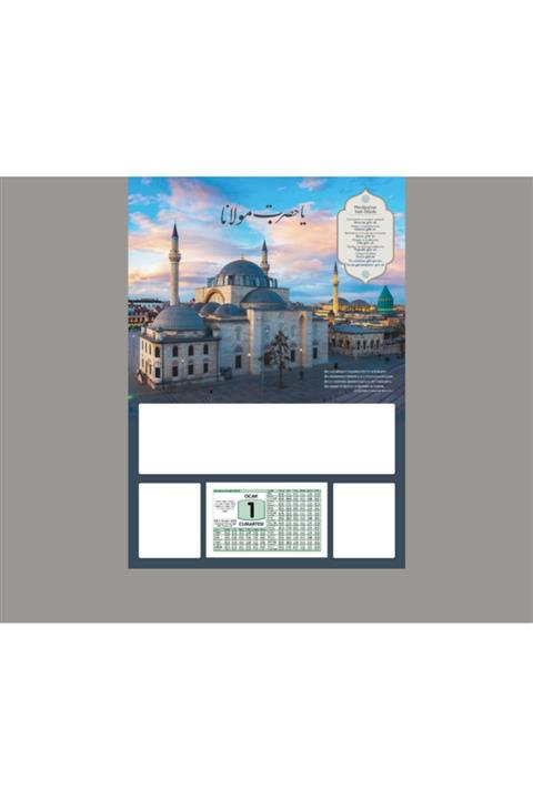 Misvak Neşriyat Mevlana Takvimi 2022 Yatay Blok Takvim 1. Bölge 10'lu