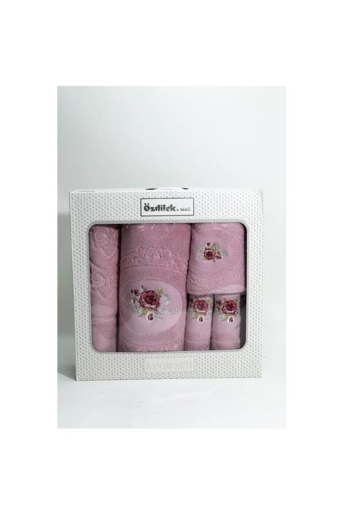 Özdilek Damasco Banyo Seti Pembe Standart