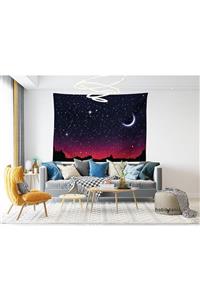 Hobimania Ay Ve Yıldızlar Astroloji Duvar Örtüsü Tapestry 70x100 Cm Duvar Dekorasyon Moda