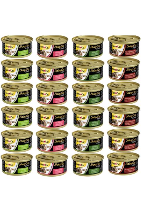 Gimcat Shinycat Karışık Konserve Yetişkin Kedi Maması 24 X 70 gr