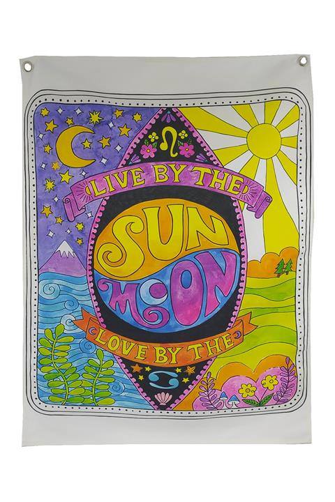 MODAZEY Sun & Moon Desenli Duvar Halısı