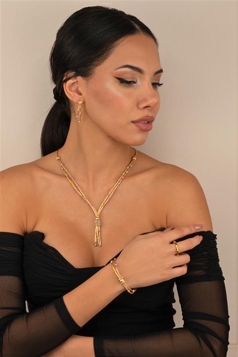 İNFİNİ TAKI Gümüş Renkli Dorika Toplu Kalze Set