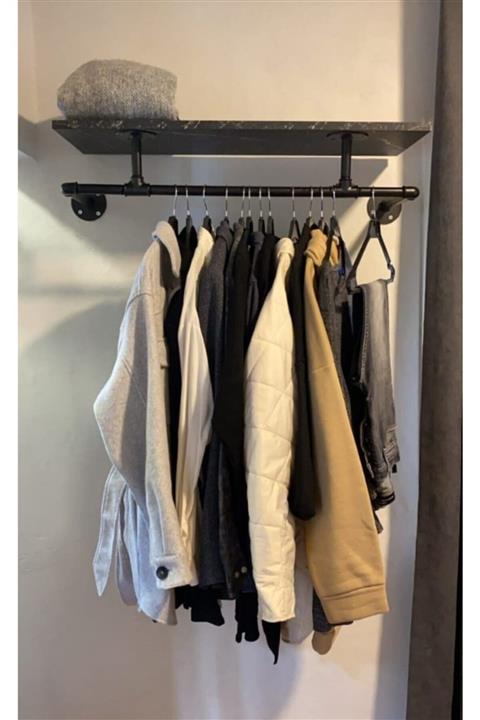 AnDekoDizayn Ahşaplı Demonte Boru Askılık