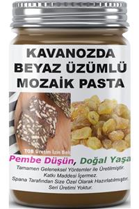 SPANA Kavanozda Beyaz Üzümlü Mozaik Pasta Ev Yapımı Katkısız 330gr