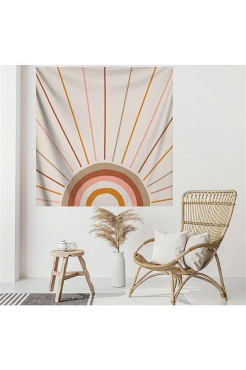ALAMODECOR Bohem Tarz Güneş Model Duvar Örtüsü