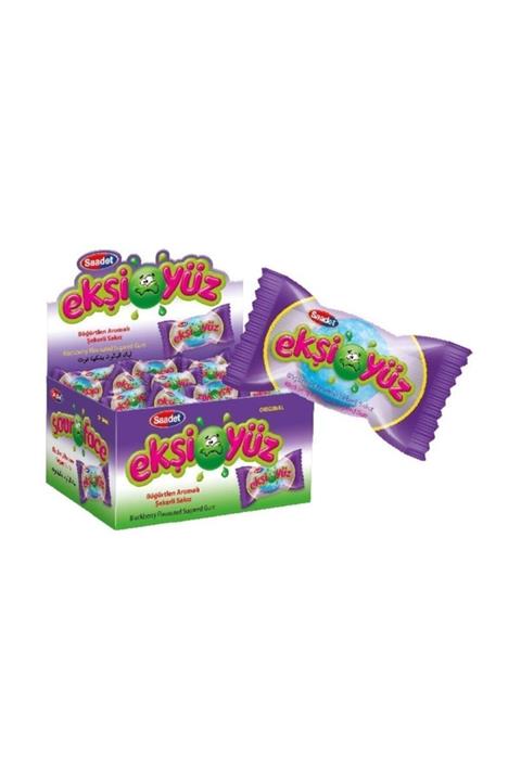 SAADET Ekşiyüz Sakız 100 Adet Böğürtlen Aromalı