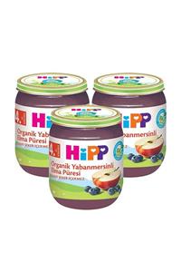 Hipp Organik Yabanmersinli Elma Püresı 125 gr x 3 Adet